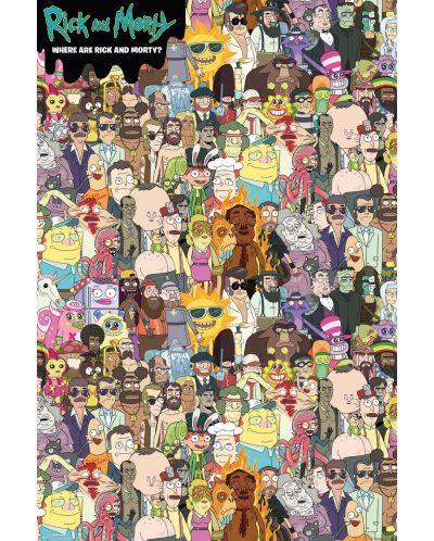 Макси плакат GB eye Animation: Rick & Morty - Where's Rick - 1