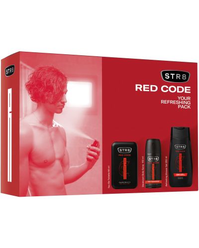 STR8 Red Code Комплект - Тоалетна вода, Дезодорант и Душ гел, 50 + 150 + 250 ml - 1