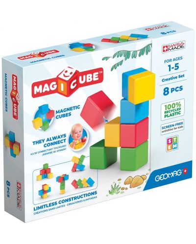 Магнитни кубчета Geomag - Magicube Творения, 8 части - 1