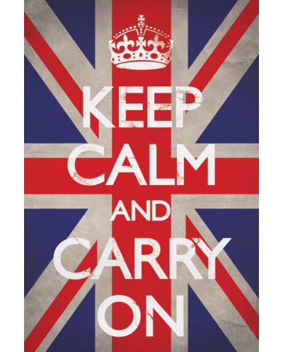 Макси плакат Pyramid - Keep Calm and Carry On (Union Jack) - 1
