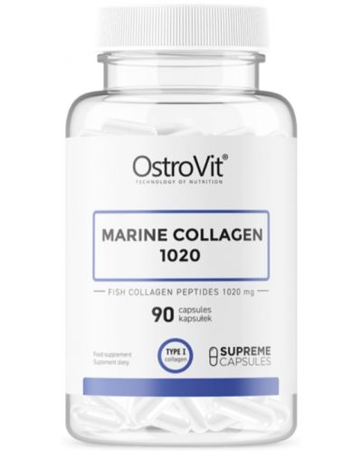 Marine Collagen 1020, 90 капсули, OstroVit - 1