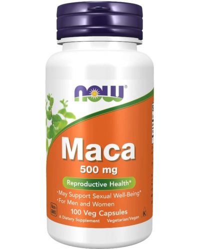 Maca, 500 mg, 100 капсули, Now - 1