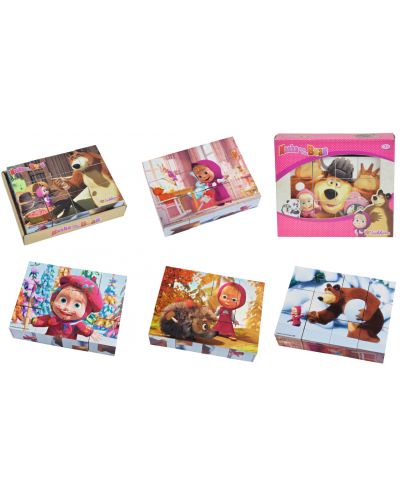 Кубчета за редене Simba Toys - Маша и мечока - 4