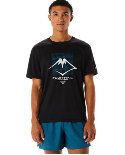 Мъжка тениска Asics - Fujitrail Logo SS Top, черна - 3