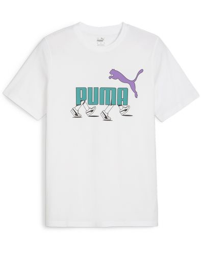 Мъжка тениска Puma - Graphics Sneaker Tee , бяла - 1