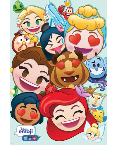 Макси плакат Pyramid - Disney Emoji (Princess) - 1