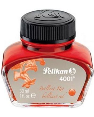 Мастилница Pelikan - червен, 30 ml - 1