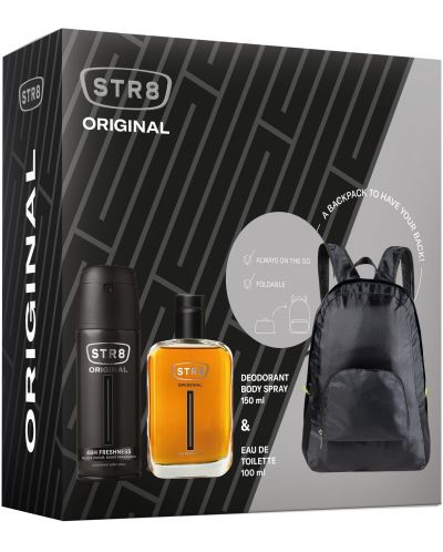 STR8 Original Комплект - Тоалетна вода и Дезодорант, 100 + 150 ml + Раница - 1