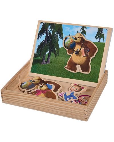 Детски магнитен пъзел Simba Toys - Маша и мечока