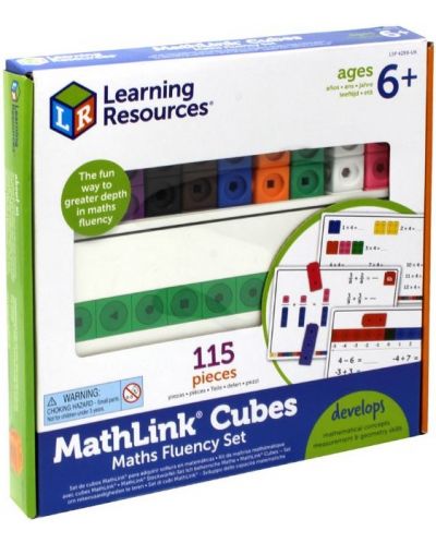 Математически кубчета за сглобяване Learning Resources - Stem, 100 части - 2