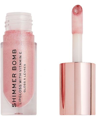 Makeup Revolution Pout Bomb Гланц за обем Shimmer Bomb Glimmer Nude, 4.6 ml - 2