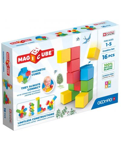 Магнитни кубчета Geomag - Magicube Творения, 16 части - 1