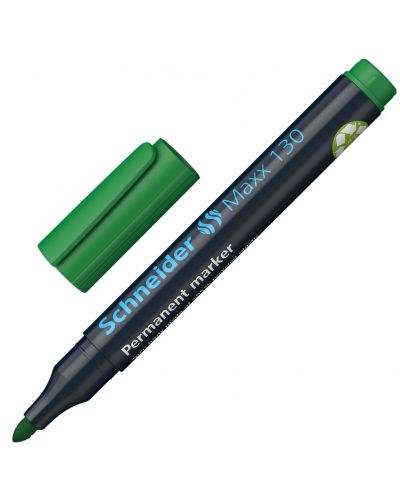 Перманент маркер Schneider Maxx 130 - С объл връх, 3 mm, зелен - 1