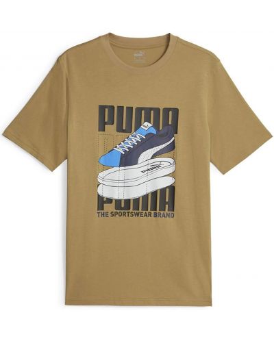 Мъжка тениска Puma - Graphics Sneaker , кафява - 1