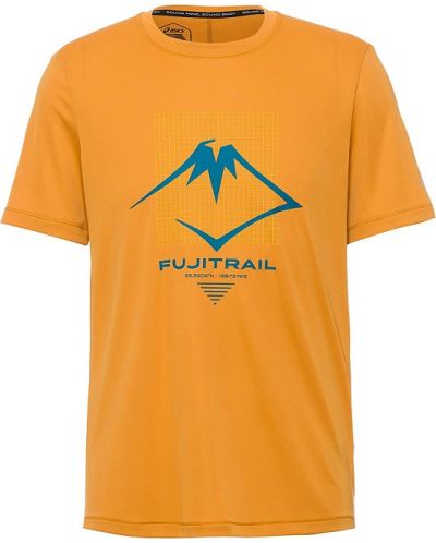 Мъжка тениска Asics - Fujitrail Logo SS Top, жълта - 1