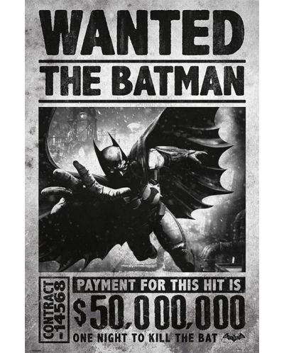Макси плакат Pyramid - Batman Arkham Origins (Wanted) - 1