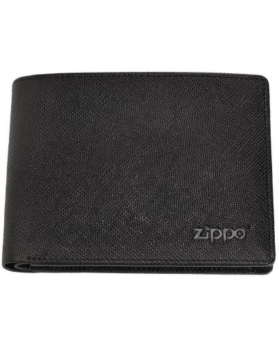 Мъжки портфейл Zippo Saffiano Top-Fold - RFID защита, черен - 1
