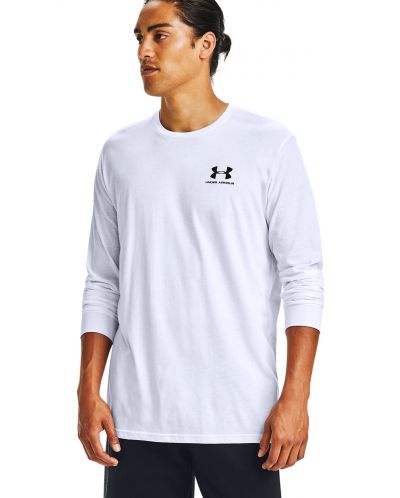 Мъжка блуза Under Armour - UA Sportstyle Left Chest Logo, бяла - 3