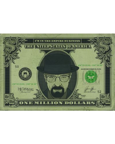 Макси плакат Pyramid - Breaking Bad (Heisenberg Dollar) - 1