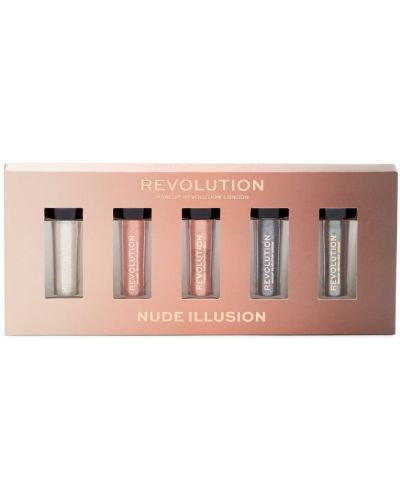 Makeup Revolution Комплект пигменти Nude Illusion, 5 броя - 2
