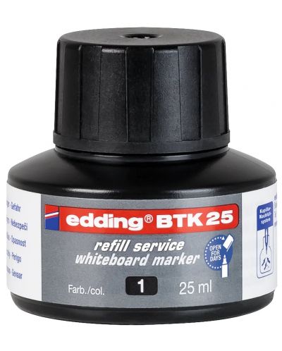 Мастило за маркери Edding BTK 25 - Черен, 25 ml - 1