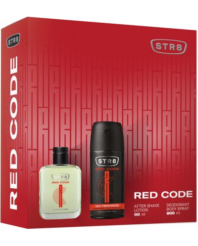 STR8 Red Code Комплект - Лосион за след бръснене и Дезодорант, 50 + 150 ml - 1