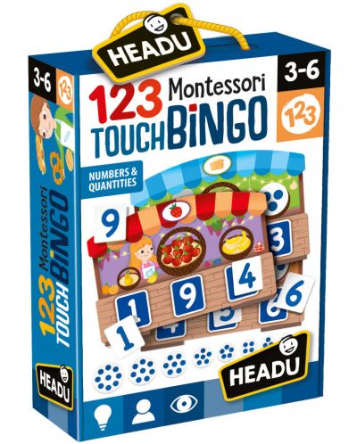 Забавна игра Headu Montessori - Малък пазар, игра на бинго - 1