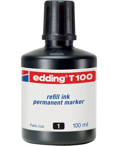 Мастило Edding T100 PM - Черно, 100 ml - 1