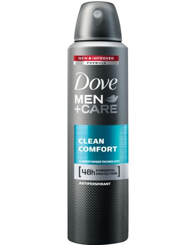 Dove Men+Care Спрей дезодорант Clean Comfort, 150 ml - 1