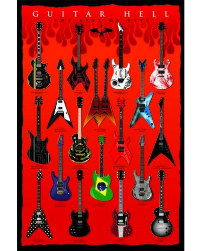 Макси плакат Pyramid - Guitar Hell (The Axes of Evil)