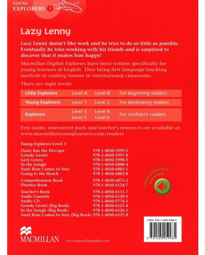 Macmillan Explorers Phonics: Lazy Lenny (ниво Young Explorer's 1) - 2