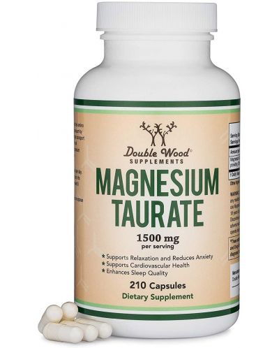 Magnesium Taurate, 210 капсули, Double Wood - 4