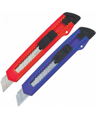 Макетен нож Deli Essential - E2001, 18 mm, basic, асортимент - 2
