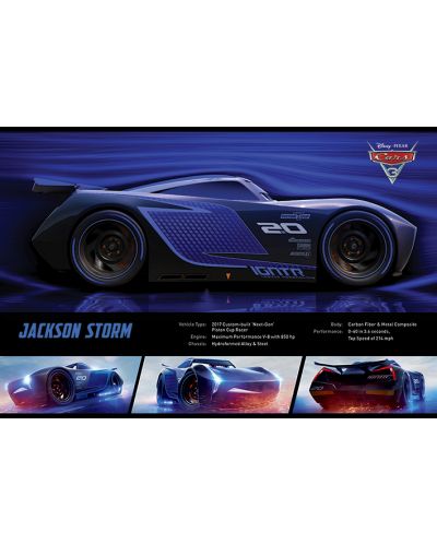 Макси плакат Pyramid - Cars 3 (Jackson Storm Stats) - 1