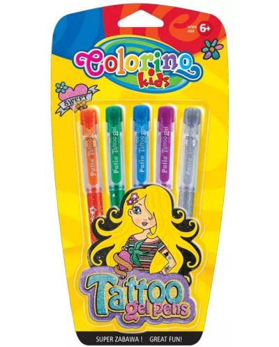 Маркери за татуировки Colorino Kids - 5 цвята - 1