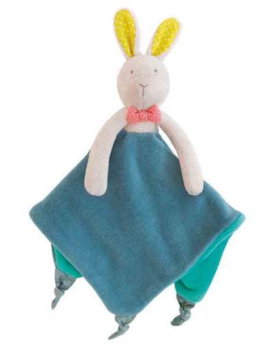 Мека играчка - кърпа Moulin Roty Mademoiselle et Ribambelle - Заек, 25 cm