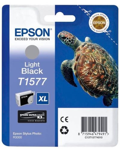 Мастилница Epson - T1577, за Epson Stylus Photo R3000, light black - 1