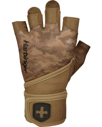 Мъжки ръкавици Harbinger - Pro Wrist Wraps 2.0, с накитници , кафяви - 1