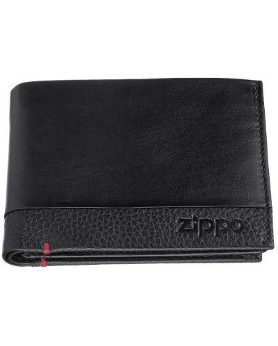Мъжки портфейл Zippo Nappa Bi-Fold 8 CC - Черен - 1