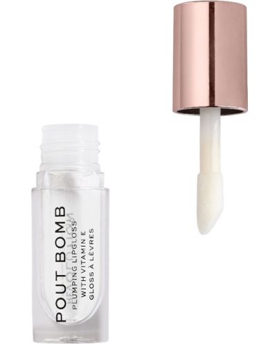 Makeup Revolution Pout Bomb Гланц за обем Glaze Clear, 4.6 ml - 2