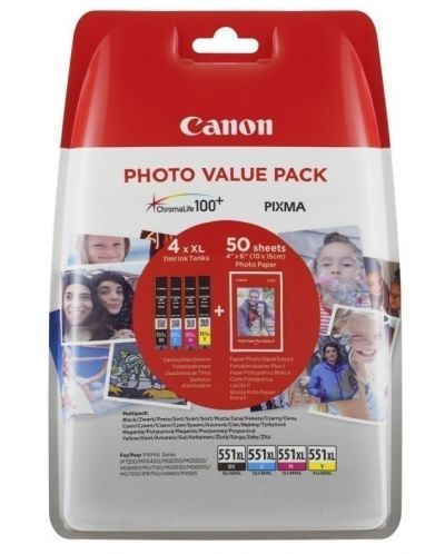 Консуматив Canon CLI-551XL C/M/Y/BK Photo Value Pack - 1