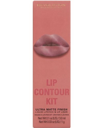 Makeup Revolution Kомплект за устни - Червило и Молив Queen, 3 ml + 1 g - 4