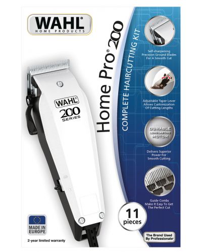 Машинка за подстригване Wahl - Home Pro 200, 1-13 mm, сребриста - 2