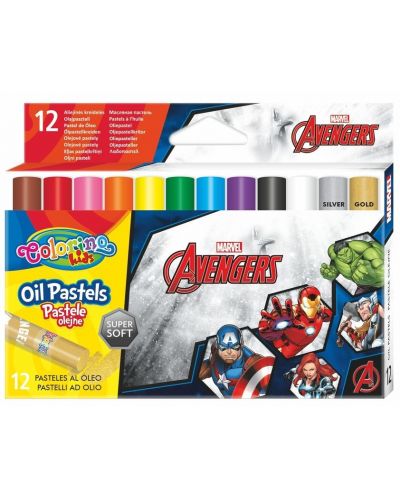 Маслени пастели Colorino - Marvel Avengers, 12 цвята - 1