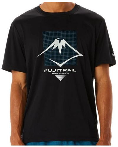 Мъжка тениска Asics - Fujitrail Logo SS Top, черна - 1