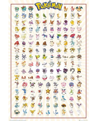 Макси плакат GB eye Games: Pokemon - Kanto 151 French - 1