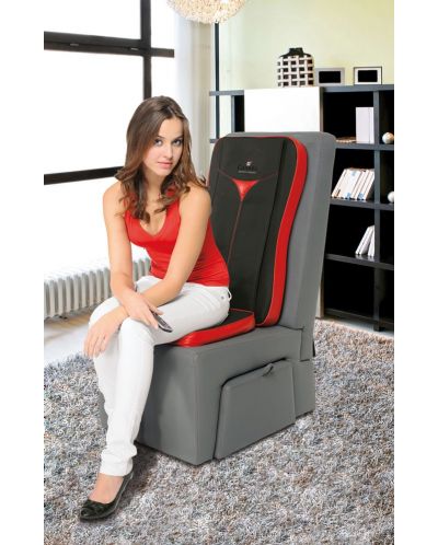 Масажна седалка Casada - Quattromed 3, 42 W, черна/червена - 4