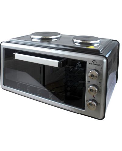 Малка готварска печка Elekom - EK 2005 OV, 1500W, 45 l, черна/сива - 2