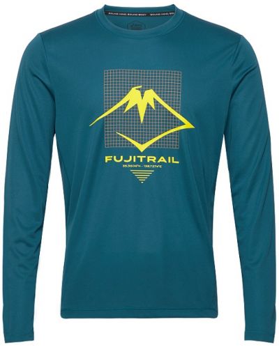 Мъжка блуза Asics - Fujitrail Logo LS Top, синя - 1