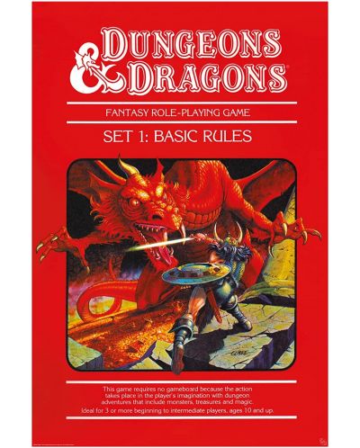 Макси плакат ABYstyle Games: Dungeons & Dragons - Basic Rules - 1